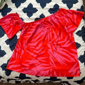 Large Vestique Palm Print Blouse